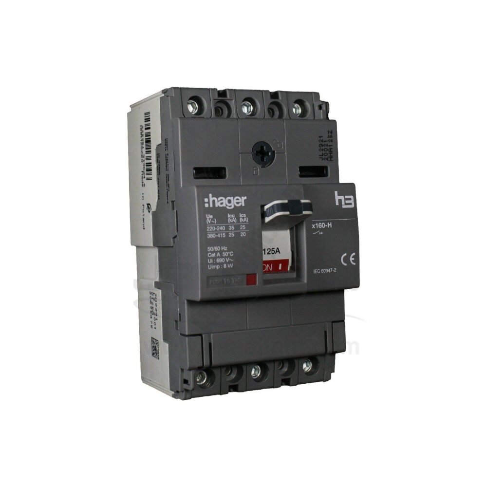 مفتاح مولدد هاجر 125 امبير 25 كيلو hager, circuit breaker, 1 pole, 25K, 125 amp